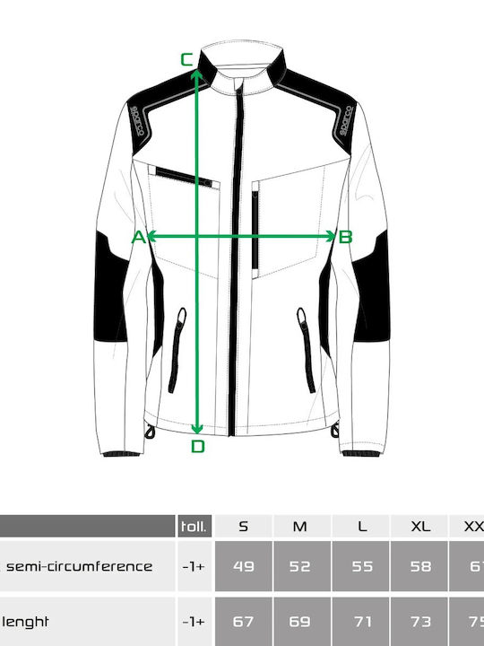 Sparco Jacke Tech York Softshell Kapuze Schwarz 02412