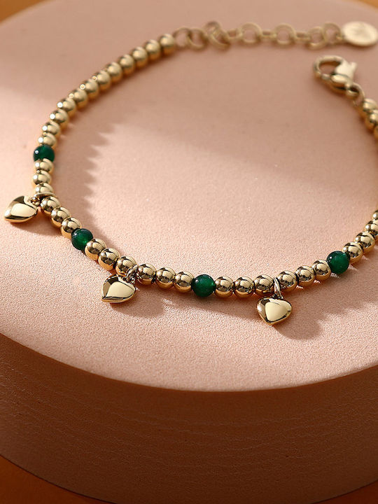 Morellato Damen Armband mit Design Herz aus Stahl Vergoldet