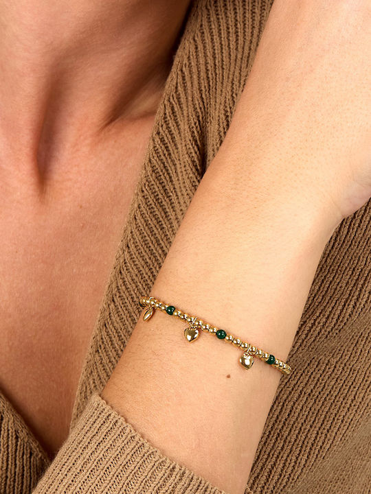 Morellato Damen Armband mit Design Herz aus Stahl Vergoldet
