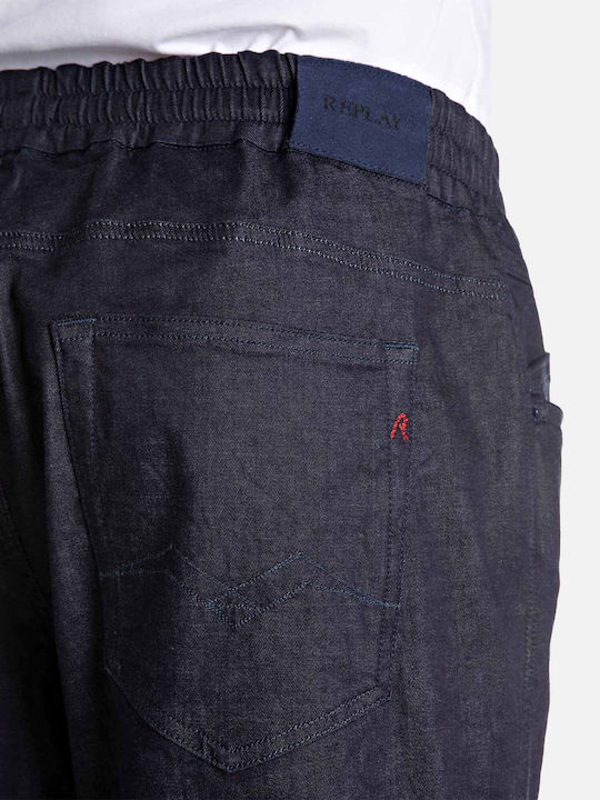 Lanny Men's Jeans Pants Elastic Dark-blue