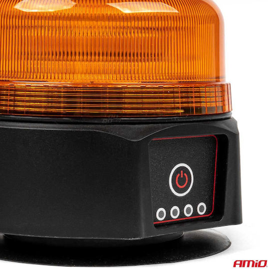 AMiO Car Beacon LED 12 / 24V 12.3cm with Orange Lighting