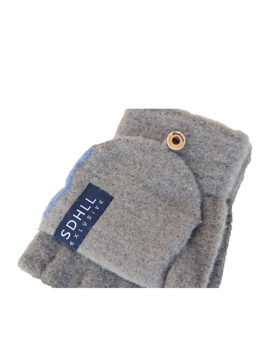 Unisex Knitted Fingerless Gloves Gray