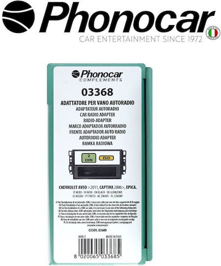 Phonocar DIN Fascia Panels 2 Din for Chevrolet Aveo / Captiva / Epica