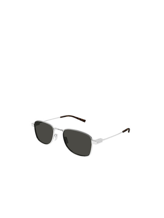 Ysl Sunglasses with Silver Metal Frame and Gray Mirror Lens SL 741 002