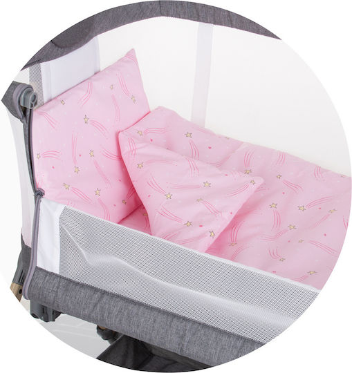 Chipolino Baby Cradle Bedding Set 4pcs Falling Star