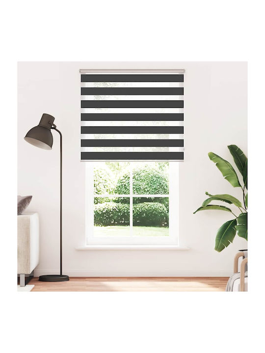 vidaXL Roller Blinds Partial Blackout Black W130xH200cm 4014267