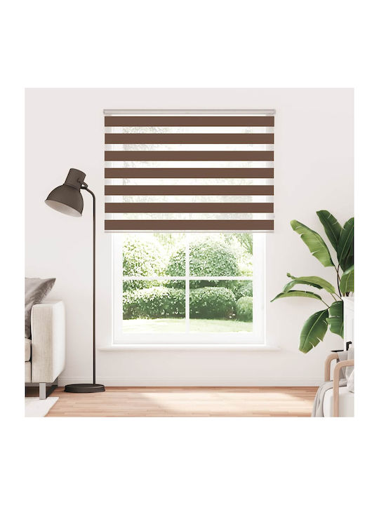 vidaXL Roller Blinds Partial Blackout Brown W160xH230cm 4014403