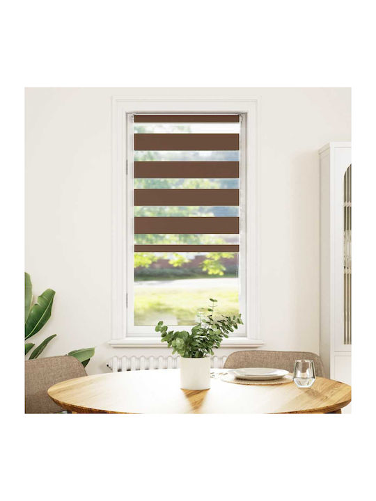 vidaXL Roller Blinds Partial Blackout Brown W60xH150cm 4014331