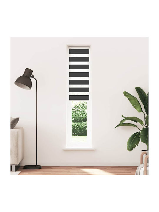 vidaXL Roller Blinds Partial Blackout Black W40xH230cm 4014275