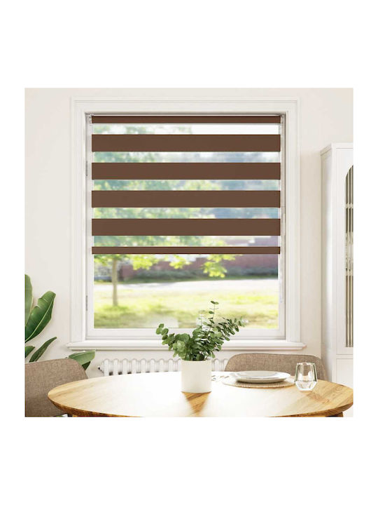 vidaXL Roller Blinds Partial Blackout Brown W110xH150cm 4014341