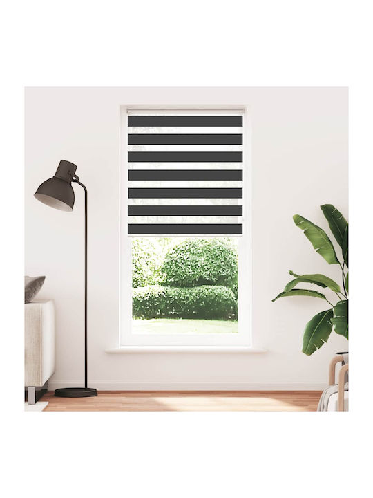 vidaXL Roller Blinds Partial Blackout Black W105xH230cm 4014288