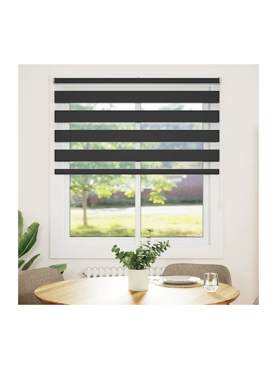 vidaXL Roller Blinds Partial Blackout Black W120xH150cm 4014239