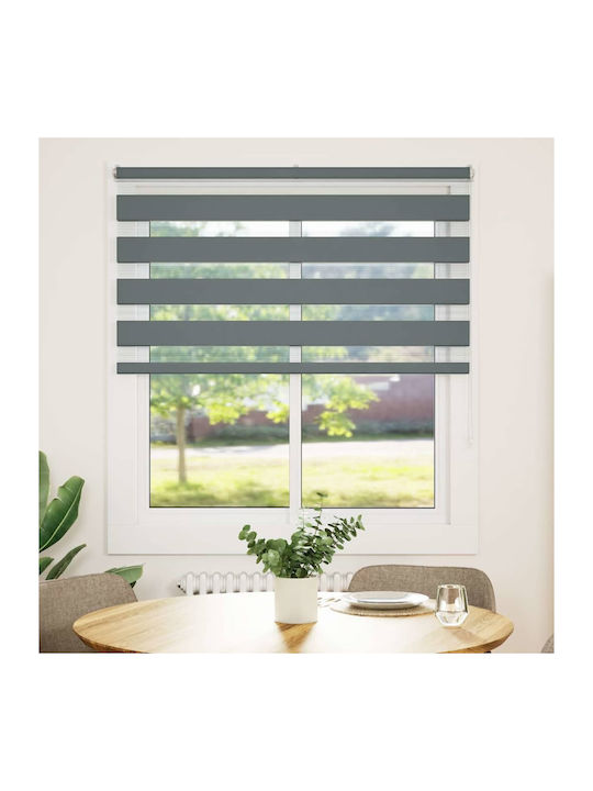 vidaXL Roller Blinds Partial Blackout Gray W120xH150cm 4014135