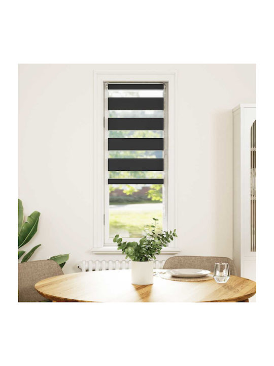 vidaXL Roller Blinds Partial Blackout Black W40xH100cm 4014197