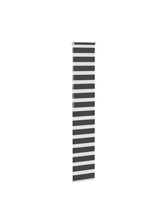 vidaXL Rollos Partieller Blackout Schwarz B50xH200cm 4014251