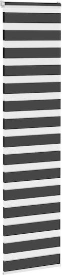 vidaXL Roller Blinds Partial Blackout Black W60xH200cm 4014253
