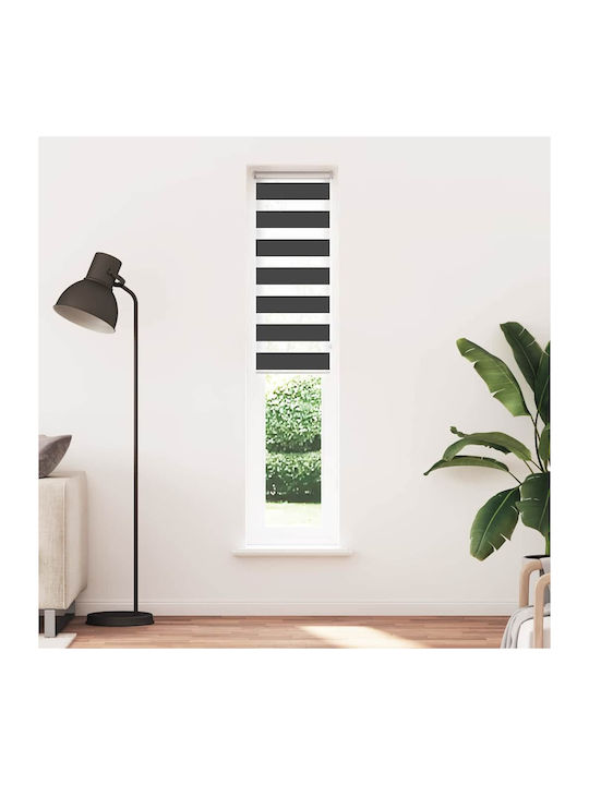 vidaXL Roller Blinds Partial Blackout Black W40xH200cm 4014249