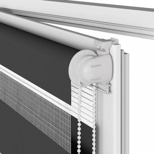 vidaXL Roller Blinds Partial Blackout Black W140xH150cm 4014243