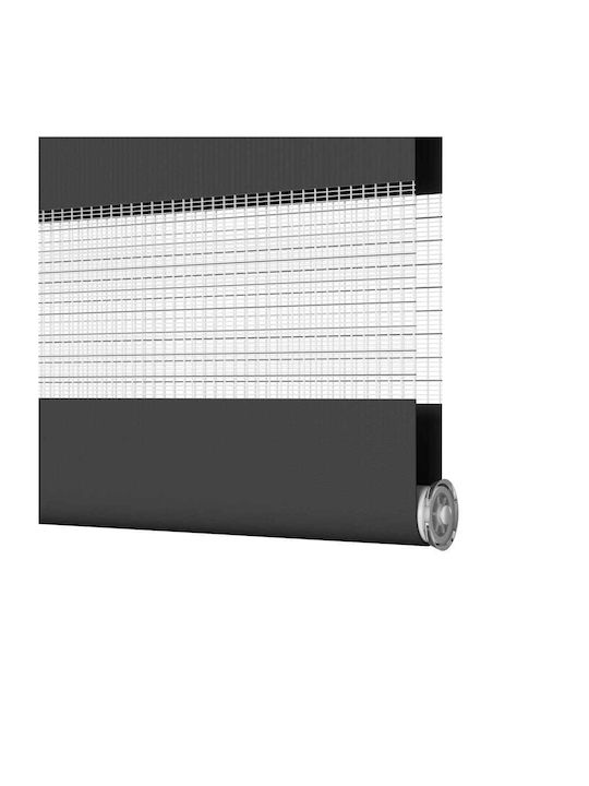 vidaXL Roller Blinds Partial Blackout Black W140xH150cm 4014243
