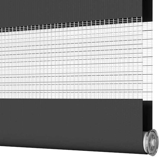 vidaXL Roller Blinds Partial Blackout Black W140xH150cm 4014243