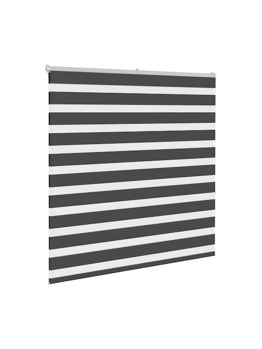 vidaXL Roller Blinds Partial Blackout Black W140xH150cm 4014243