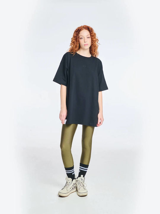 Jacqueline Καθημερινό Γυναικείο Cropped Κολάν Γυαλιστερό OLIVE