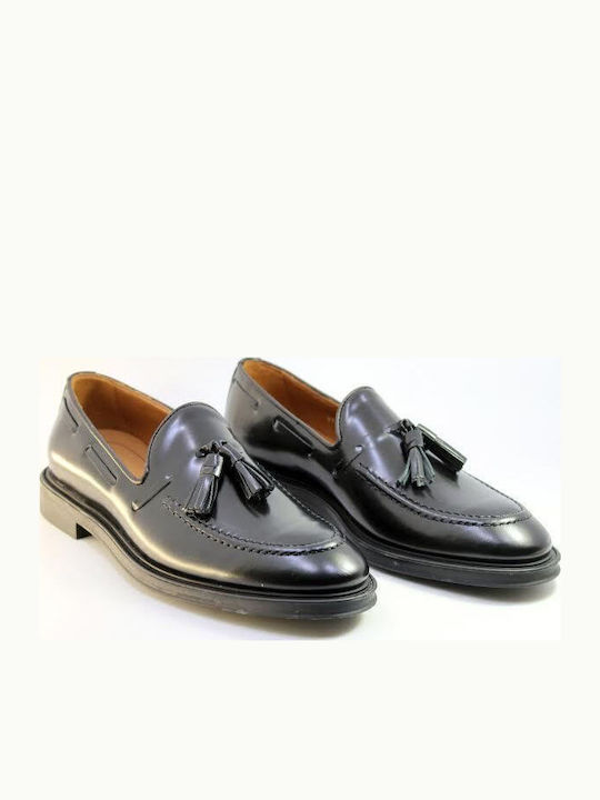 Leder Herren Mokassins in Schwarz Farbe