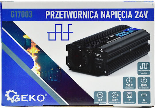 Convertor de tensiune Geko 24v/230v 350/700w