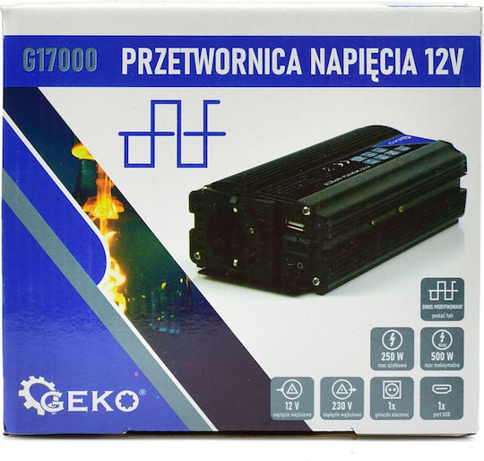 Convertor de tensiune Geko 12v/230v 250/500w