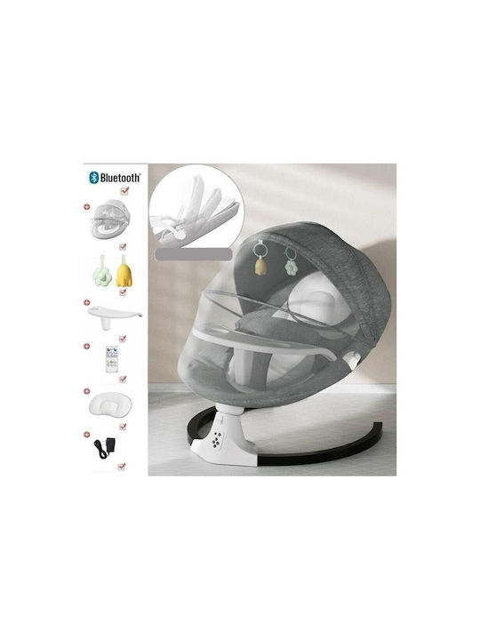 Electric Baby Relax Swing with Music Grey for Child up to 9kg