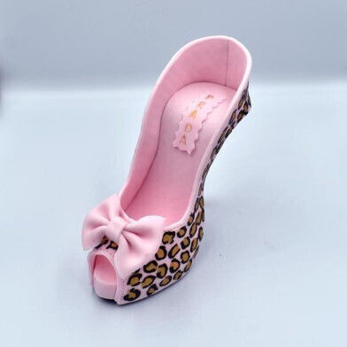 Ροζ Λεοπάρ Peep Toe Γόβα Τύπου Prada