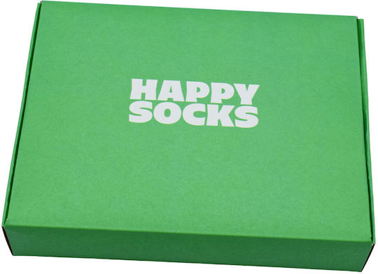 Happy Socks Paper Christmas Box for Gift Green