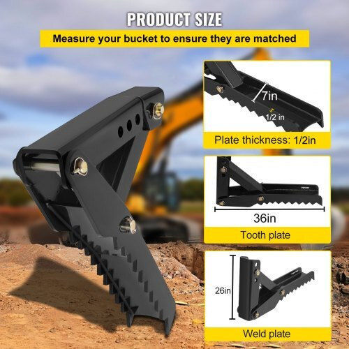 Degetar excavator Vevor 36" ajustabil pentru sudură Fcmz36injccbh16mmv0
