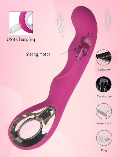 Vibrating Dildo Pink 20cm G-spot