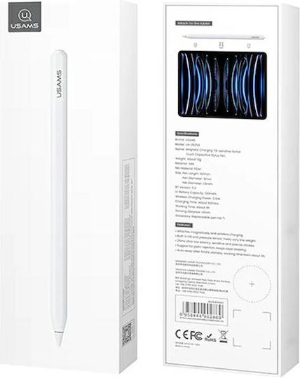 Usams US-ZB254 Digital Touch Pen mit Palm Rejection für iPad in Weiß Farbe ZB254DRB01