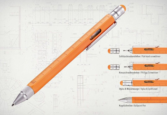 Troika Construction Ballpoint Pen Стилус Пен в Оранжев цвят PIP20/NO