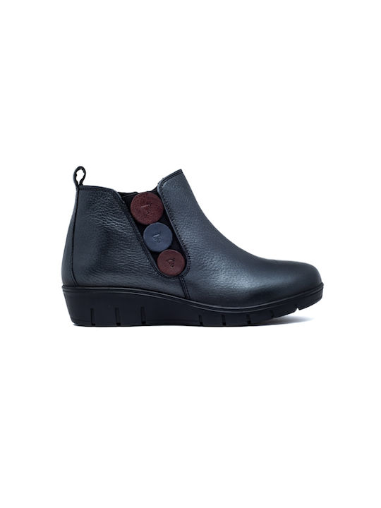 Leder Stiefeletten Damen Silber