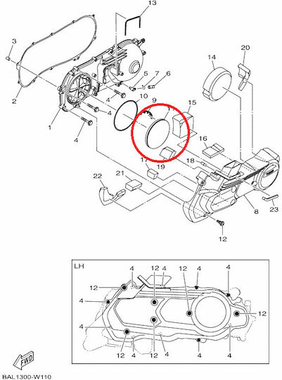 Yamaha Motorcycle Air Filter for Yamaha NMAX 125 2021