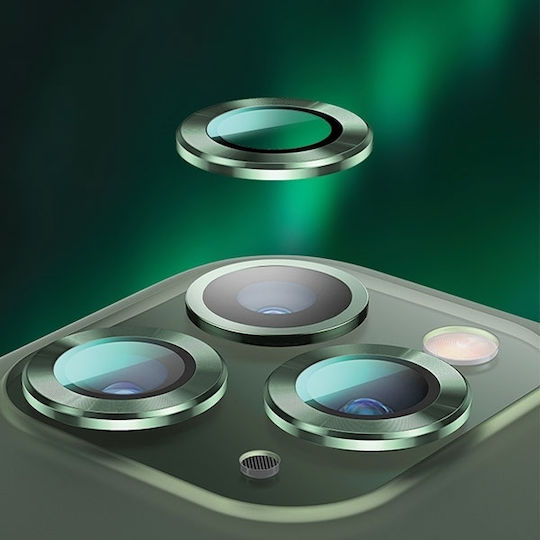 Usams Metal Rings Προστασία Κάμερας Tempered Glass Γκρι για το iPhone 11 Pro / 11 Pro Max