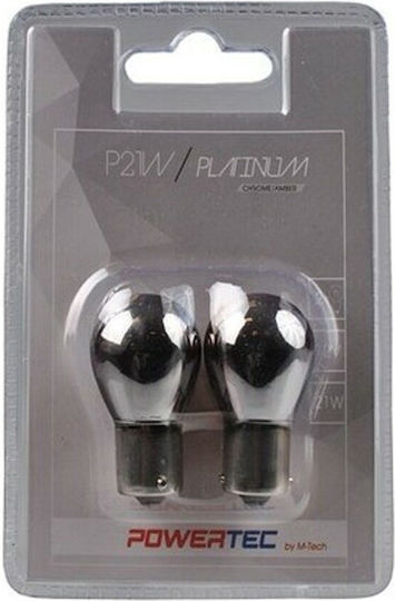 M-Tech Lamps Car & Motorcycle Powertec Platinum P21W-BA15S-1156 12V 21W 2pcs