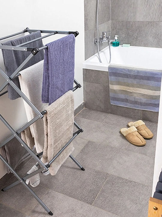 Folding Floor Clothes Drying Rack Stainless Steel