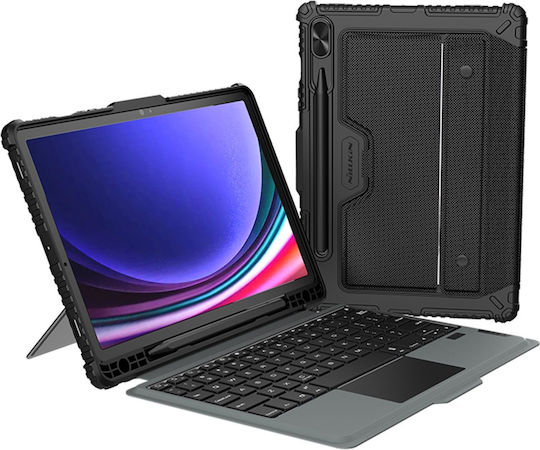Nillkin Bumper Combo Flip Cover με Πληκτρολόγιο στα Αγγλικά US Μαύρη (Samsung Tab S9)