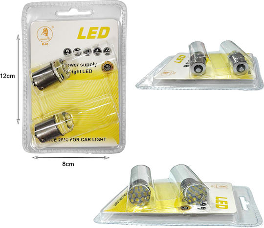 EJC Lămpi Autoturismului P21W-BA15S-1156 LED 12V 2buc