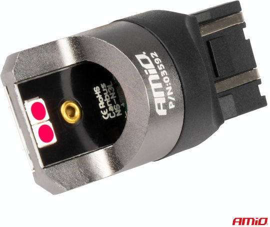 AMiO Lamps Car W21/5W Canbus LED 6000K Red 12-24V 2pcs
