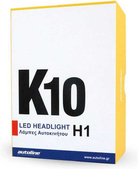 Autoline Λάμπες Αυτοκινήτου H1 LED 6500K Ψυχρό Λευκό 12V 25W 2τμχ