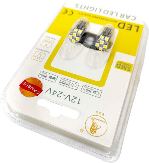 Ejc Λάμπες Αυτοκινήτου Canbus 3030-12led 12v 2τμχ Ψυχρό Φως Led Light