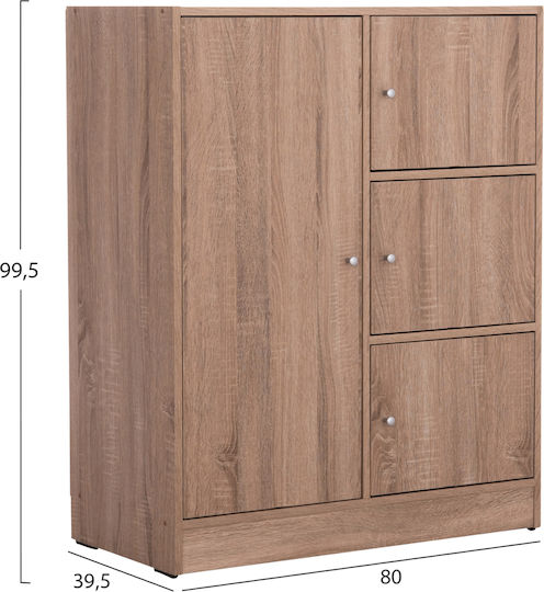 Μπουφές Matin Ξύλινος Sonama Oak 80x39.5x99.5cm Μπουφές Matin Ξύλινος Sonama Oak 80x39.5x99.5cm