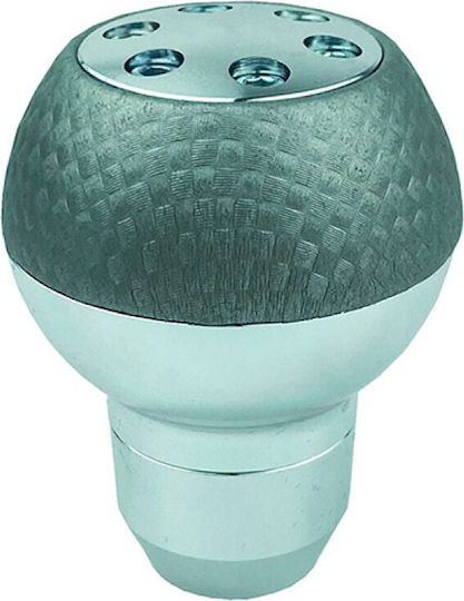Auto Gs Auto Schaltknauf Nickel Rund mit Schrauben Universal Gray