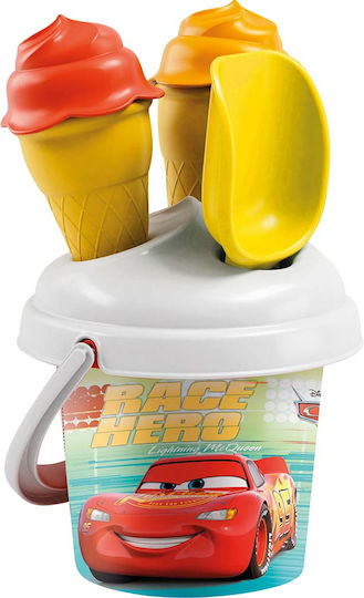 Adriatic Disney Cars Σετ Κουβαδάκι Παραλίας με Αξεσουάρ Λευκό