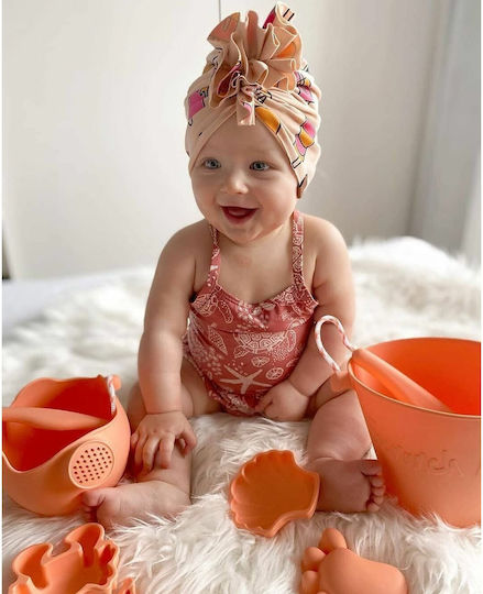 Scrunch Beach Bucket made of Silicone Orange